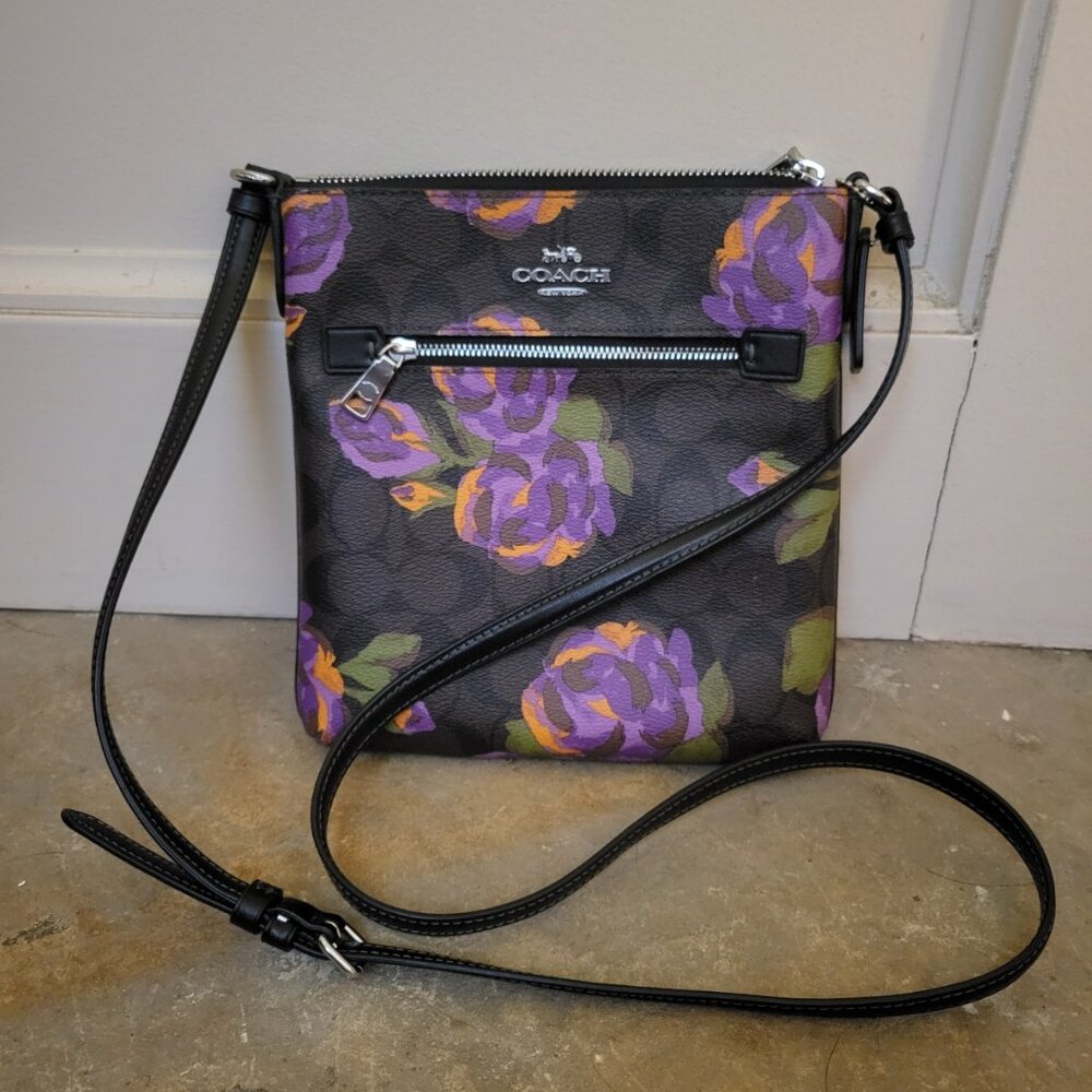 Mini Rowan File Bag In Signature Canvas With Rose… - image 1